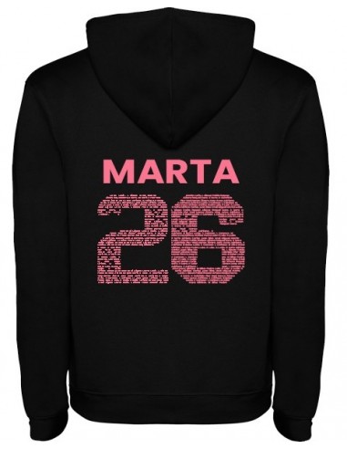 Sudadera personalizada con números y...